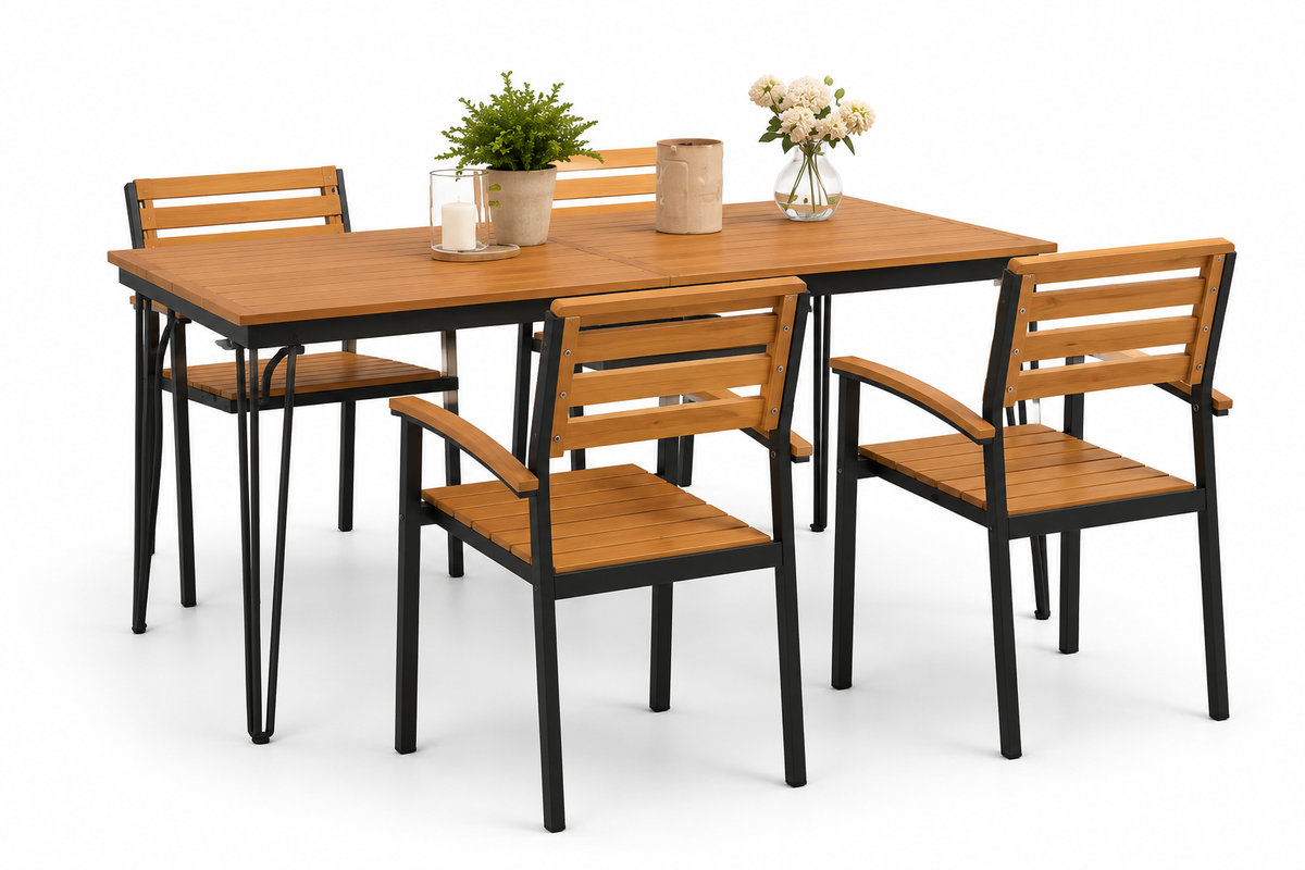 Table de jardin en acacia massif 180 x 90 x 75 cm