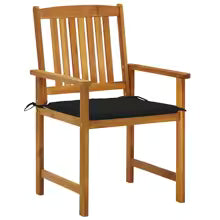Lot de 2 chaises de jardin en acacia massif
